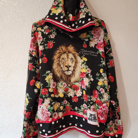 DJ Khaled Khaled Dolce & Gabbana Men's Hoodie With Lion Mix Print Size 50/Large - Picture 7 of 9